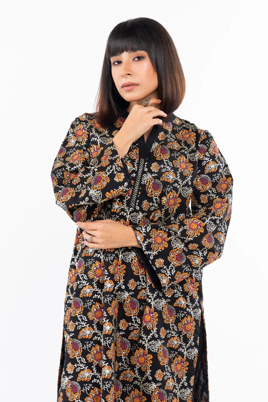 2 Pc Printed Cambric Kurti