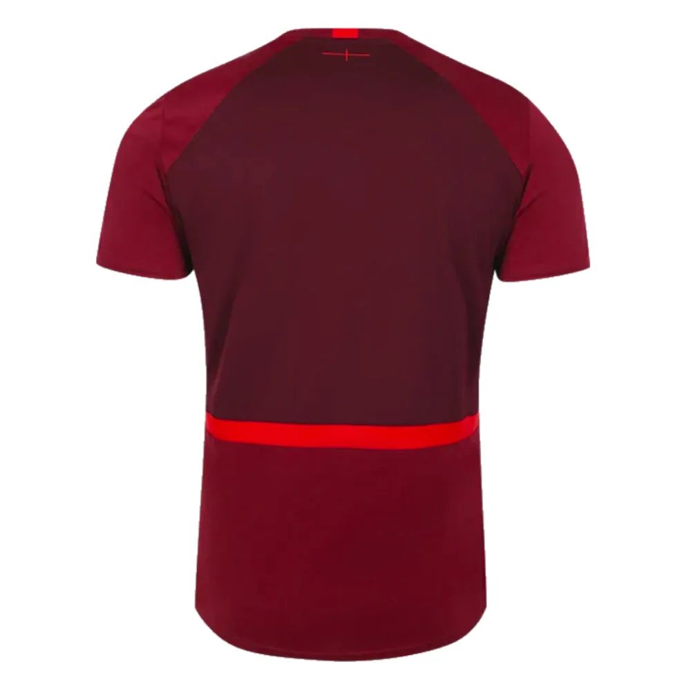 2023-2024 England Rugby Gym Tee (Tibetan Red)