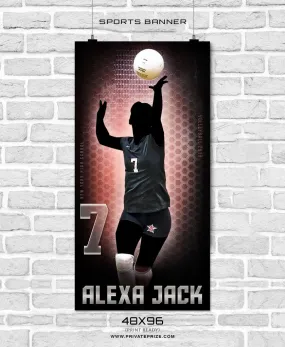 Alexa Jack - Volleyball Sports Banner Photoshop Template