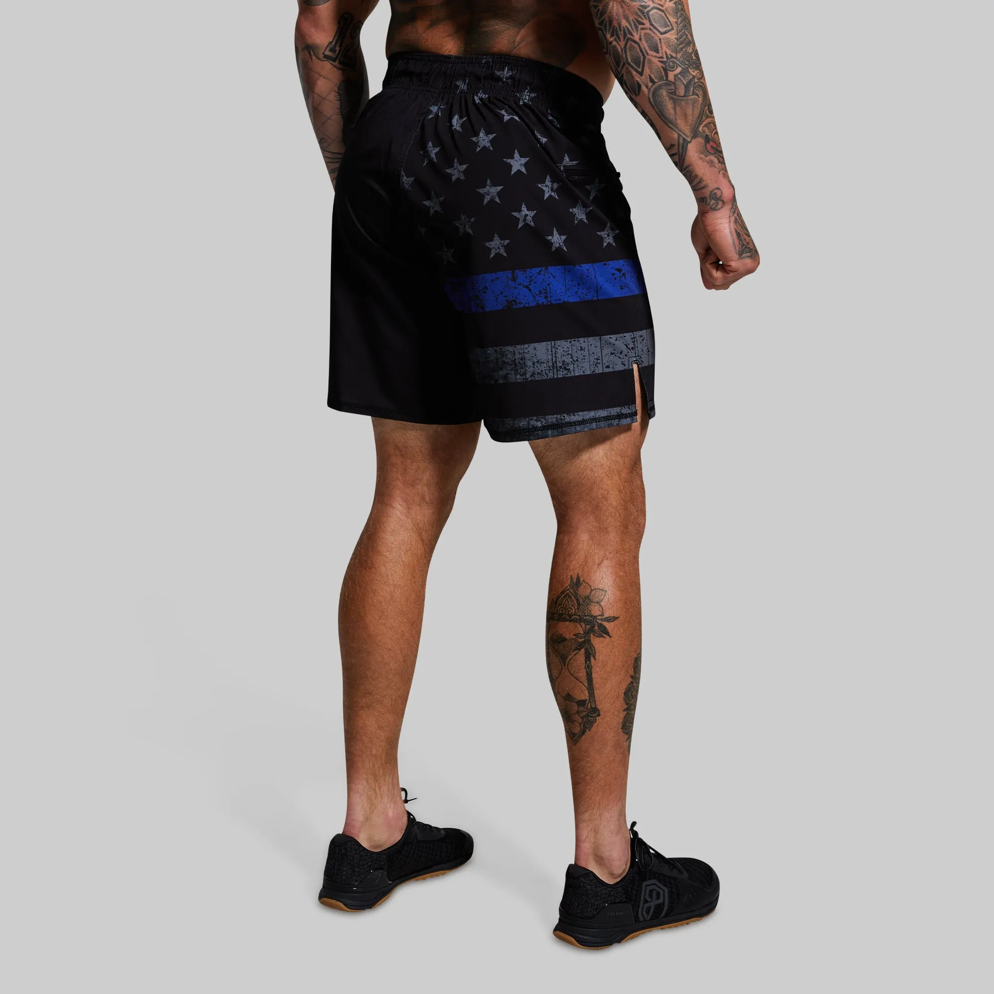 American Defender Short Velcro 3.0 (Thin Blue Line Gunmetal)