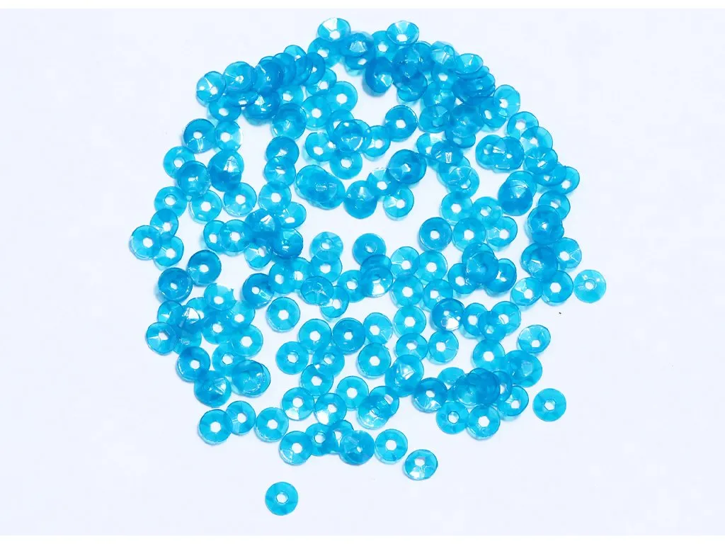 Arctic Blue Centre Hole Bowl Plastic Sequins- 4 mm(Wholesale)