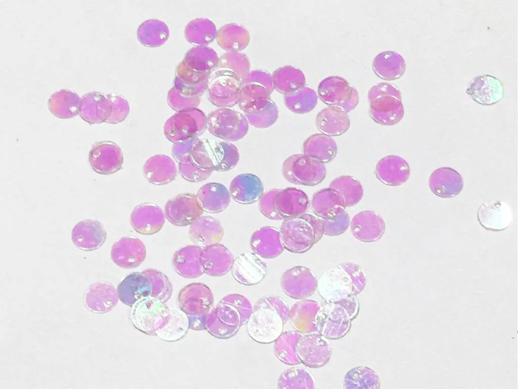 Baby Pink Rainbow 1 Hole Plastic Sequins