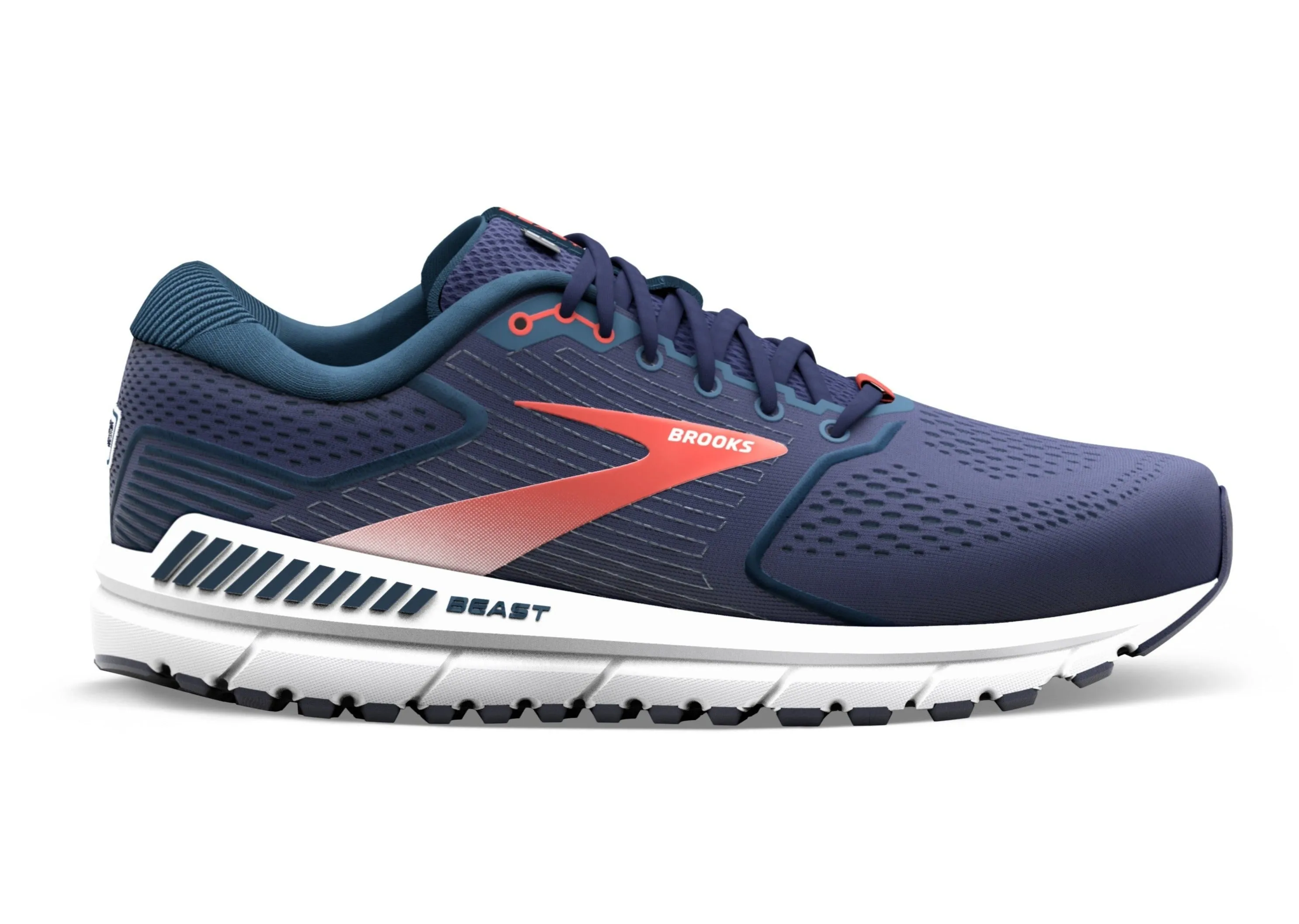 Brooks Beast 20 (2E Width) - Blackened Pearl/ Black/ Red (Mens)