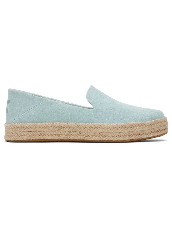 Carolina Green Suede Platform Espadrilles