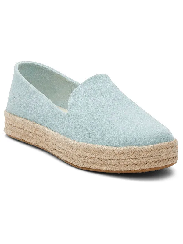 Carolina Green Suede Platform Espadrilles