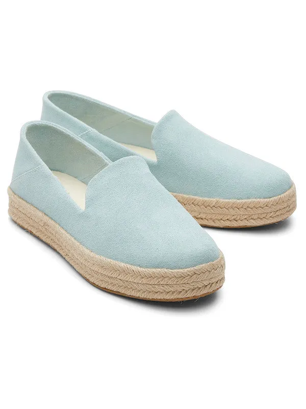 Carolina Green Suede Platform Espadrilles