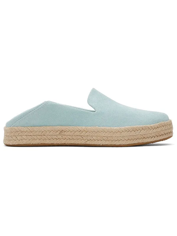 Carolina Green Suede Platform Espadrilles