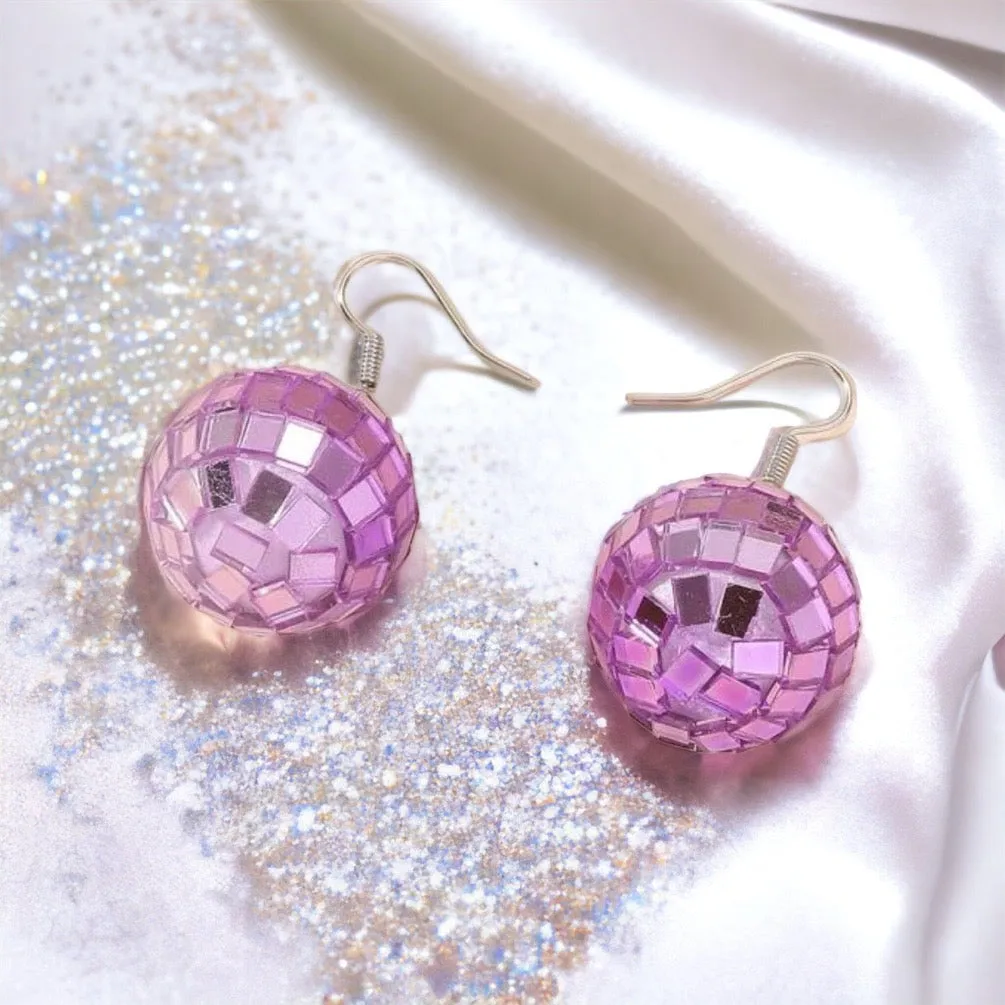 Colorful Disco Ball Earrings - Ball Drop, Disco Ball, Bachelorette Party, New Year's Eve, NYE Earrings, Disco Party