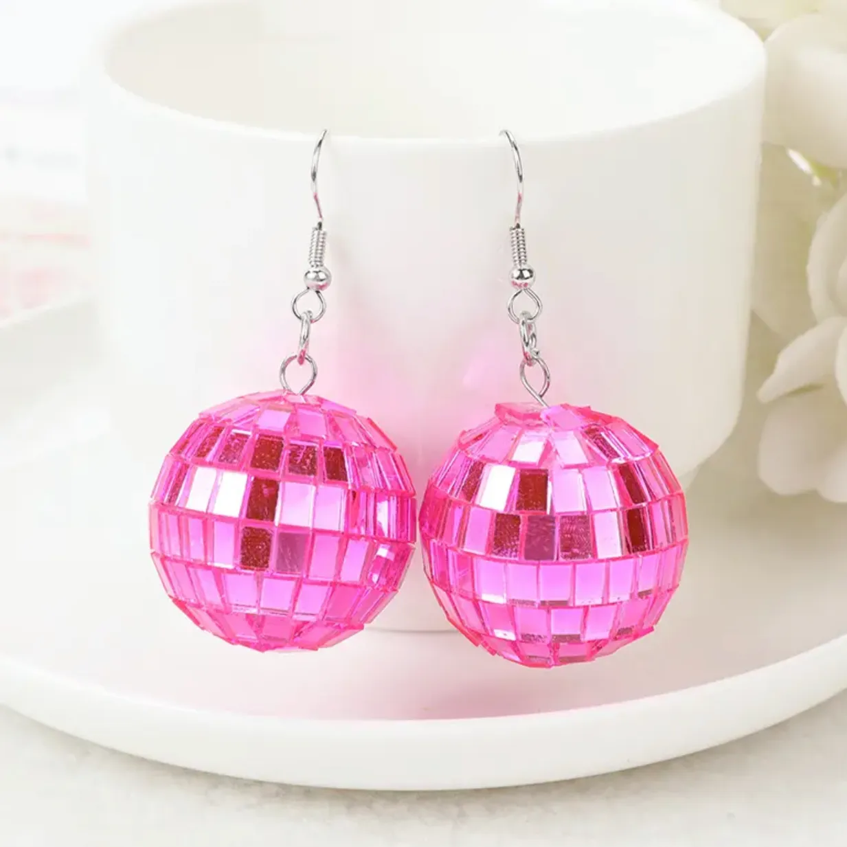 Colorful Disco Ball Earrings - Ball Drop, Disco Ball, Bachelorette Party, New Year's Eve, NYE Earrings, Disco Party