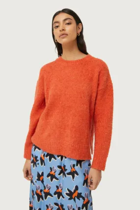 COMPANIA FANTASTICA FUZZY SWEATER - ORANGE - 10308ORG