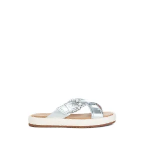 EF003-SLR Espadrilles Sandals - Silver