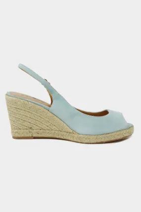 Mykonos Peep Toe Espadrilles | Blue