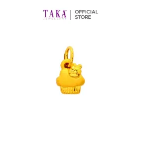 TAKA Jewellery 999 Pure Gold Cup Cake Pendant