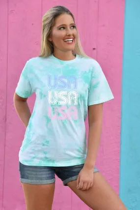 USA GRAPHIC TEE - TIE DYE